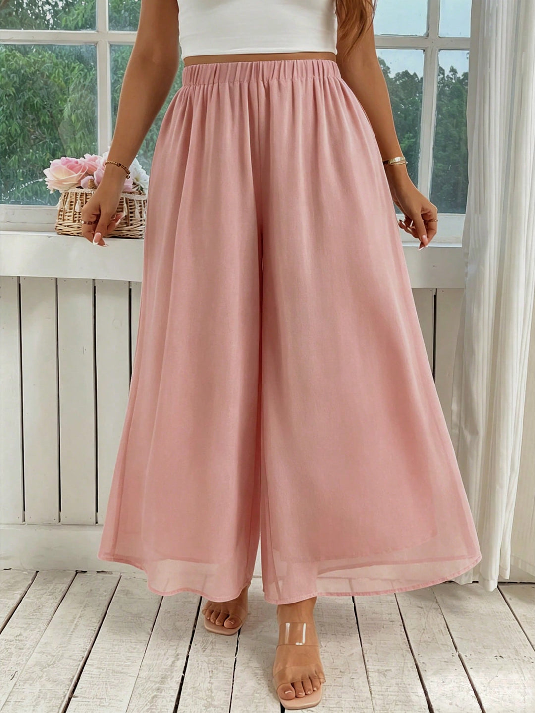 Pantaloni SHEIN, roz