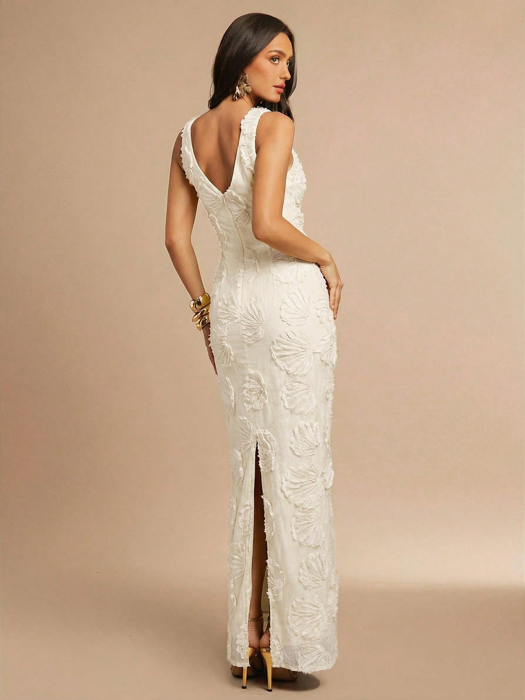 Rochie maxi SHEIN, portocaliu