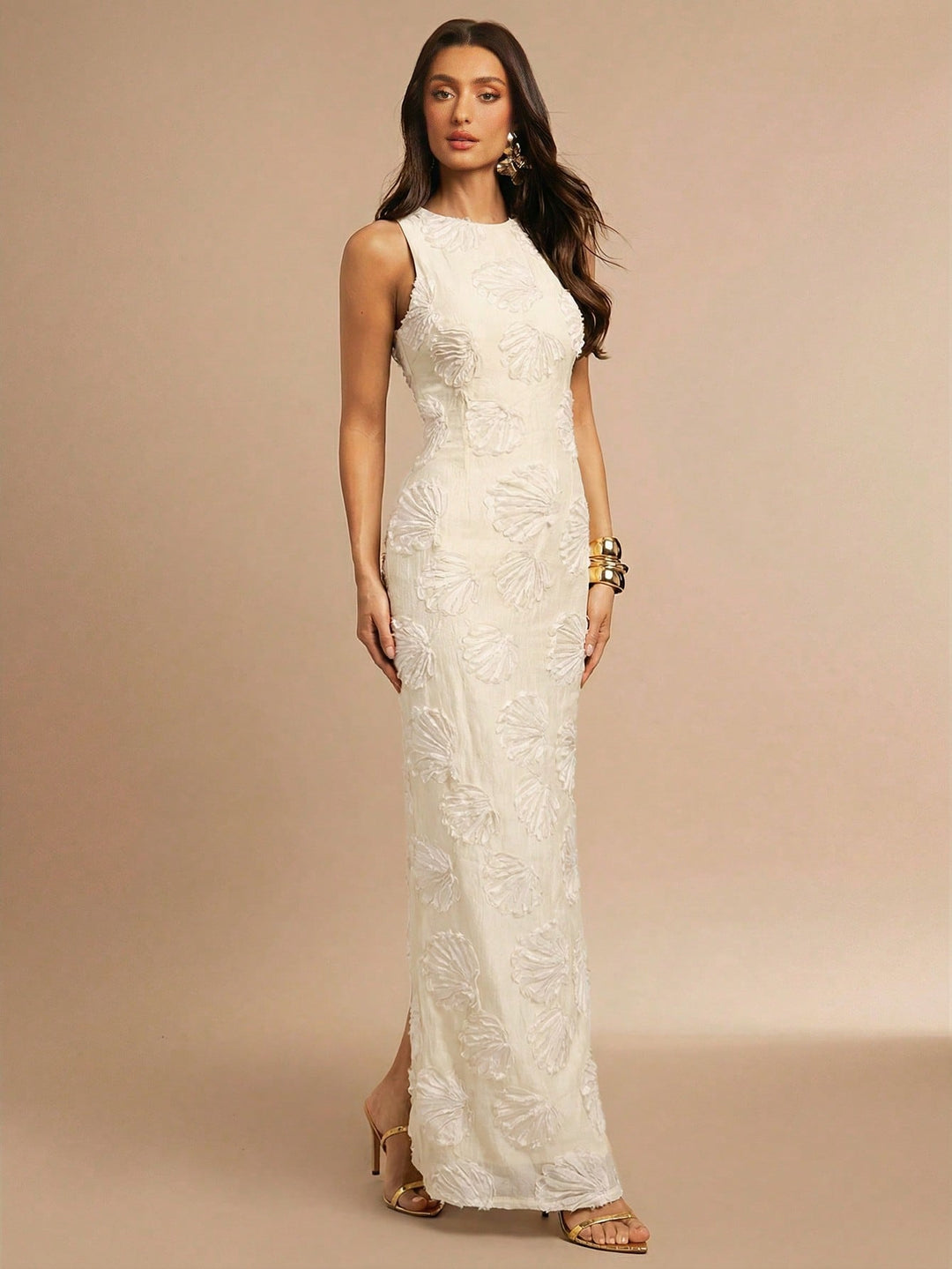 Rochie maxi SHEIN, portocaliu