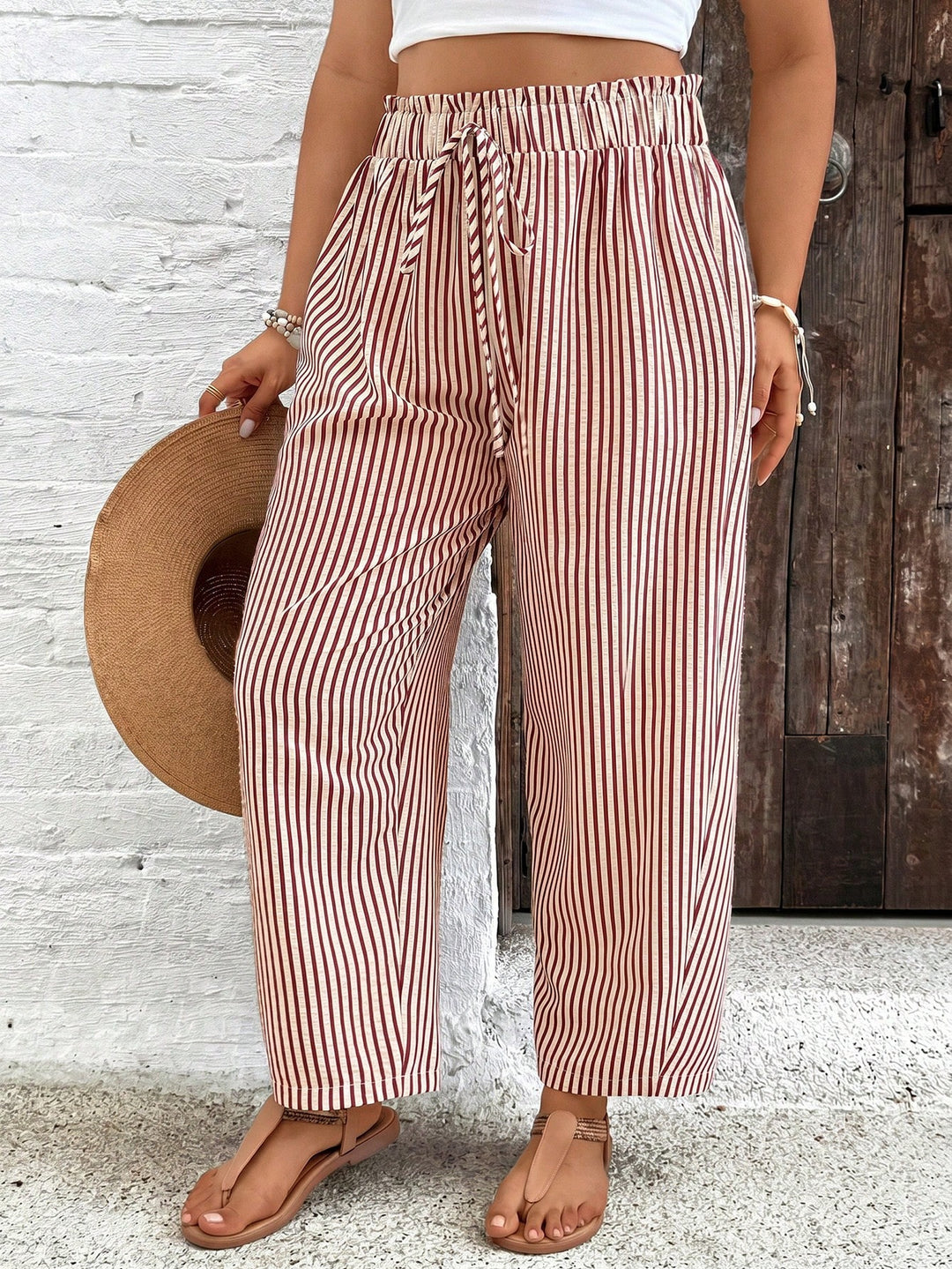 Pantaloni SHEIN, vișiniu