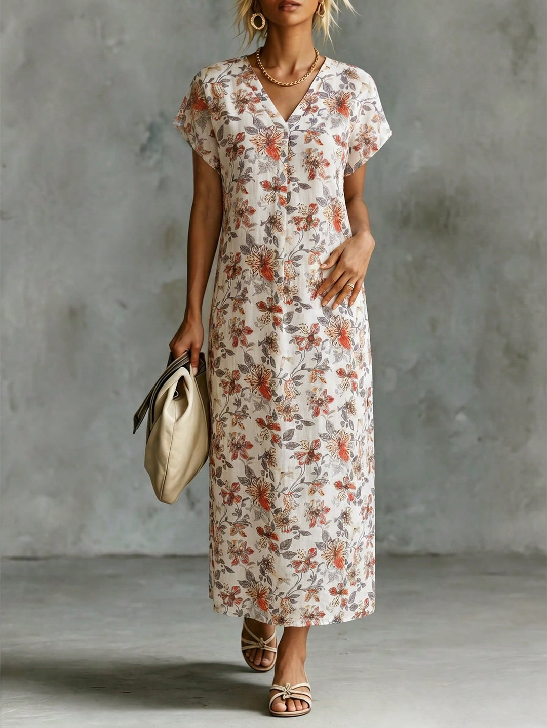 Rochie maxi SHEIN, portocaliu