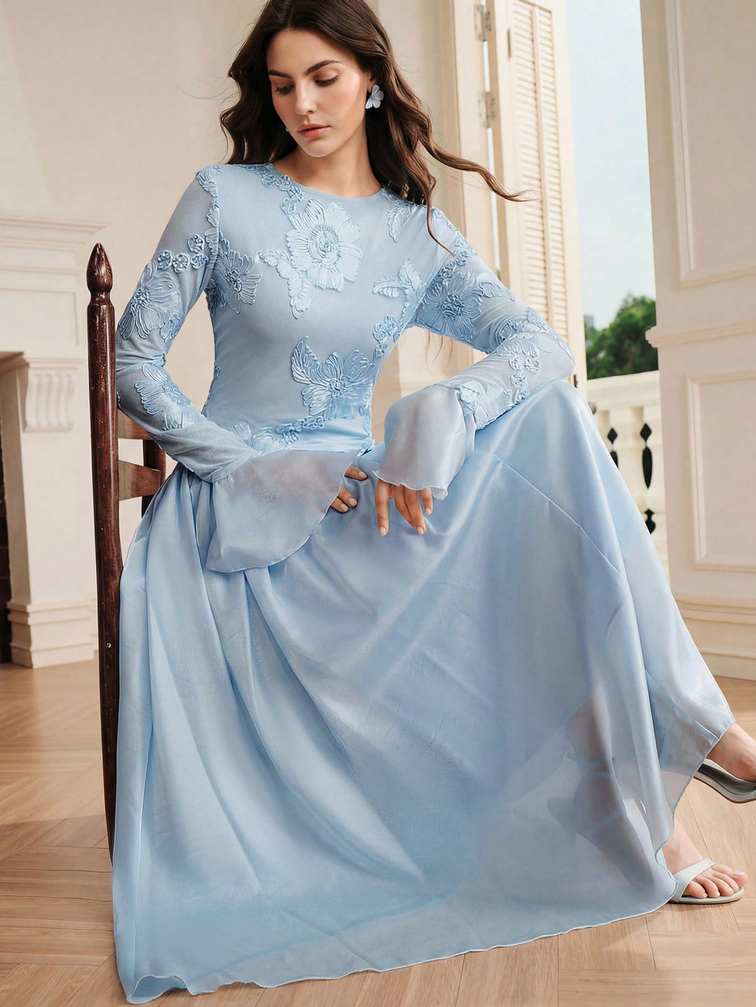 Rochie maxi SHEIN, albastru