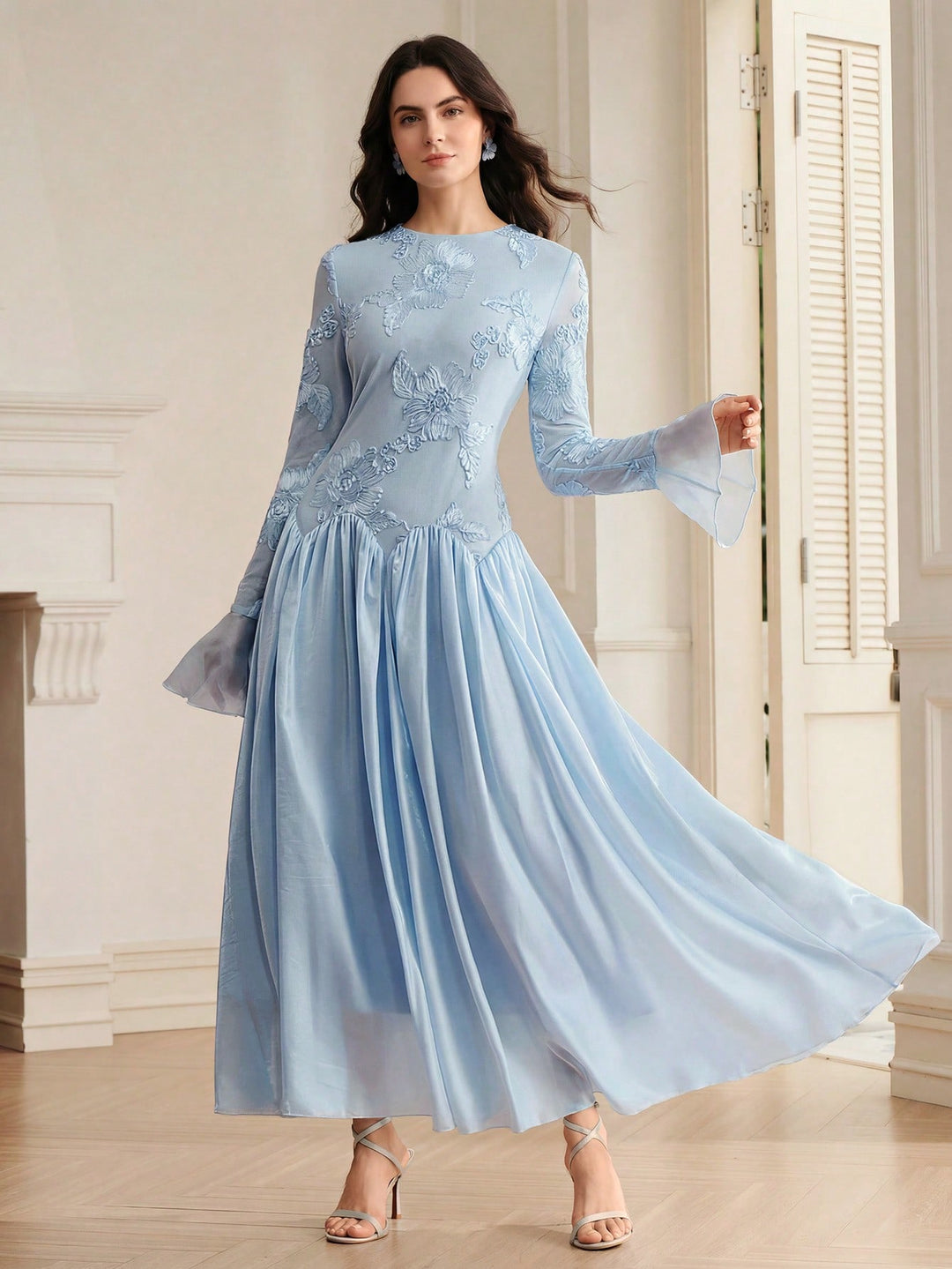 Rochie maxi SHEIN, albastru