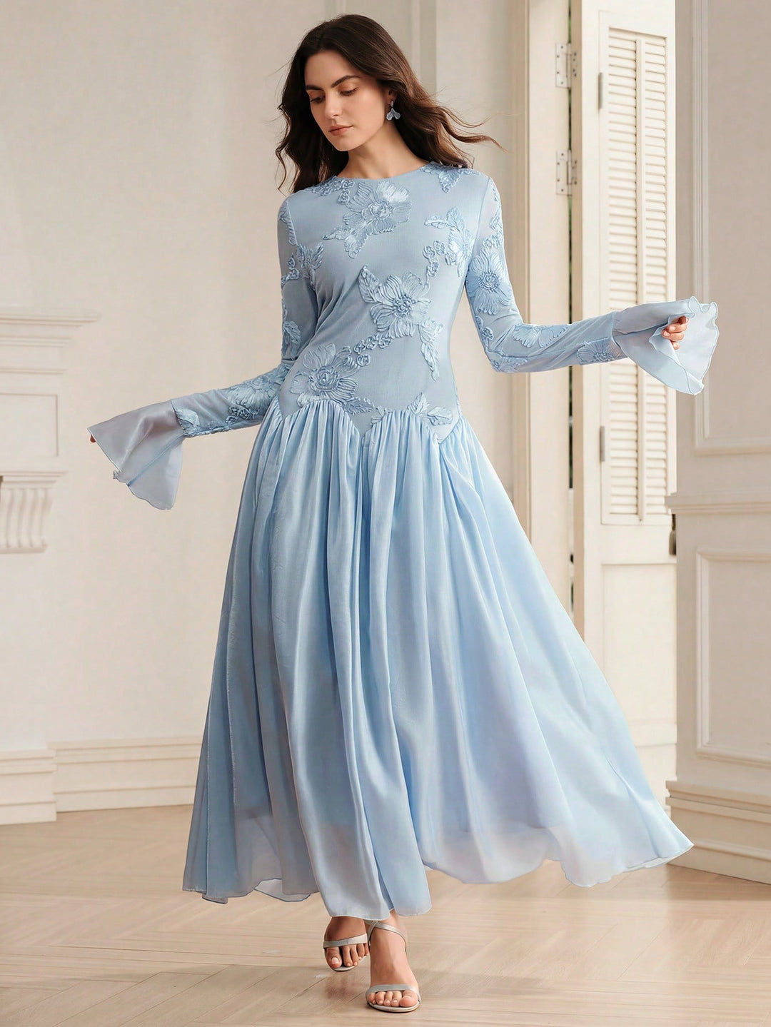 Rochie maxi SHEIN, albastru