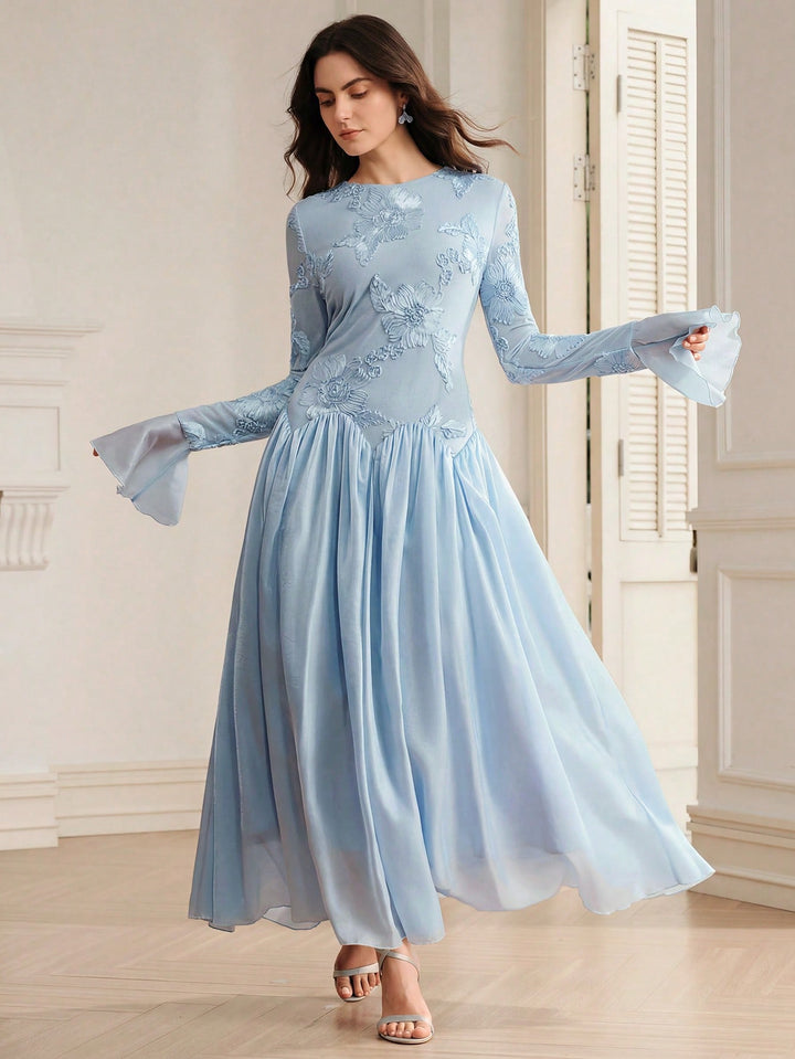 Rochie maxi SHEIN, albastru