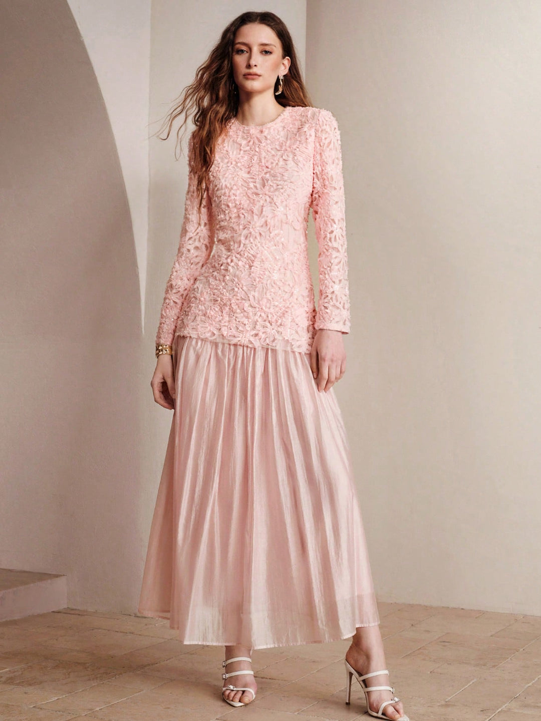 Rochie maxi SHEIN, roz