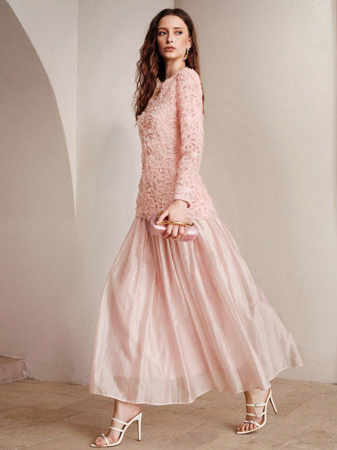 Rochie maxi SHEIN, roz