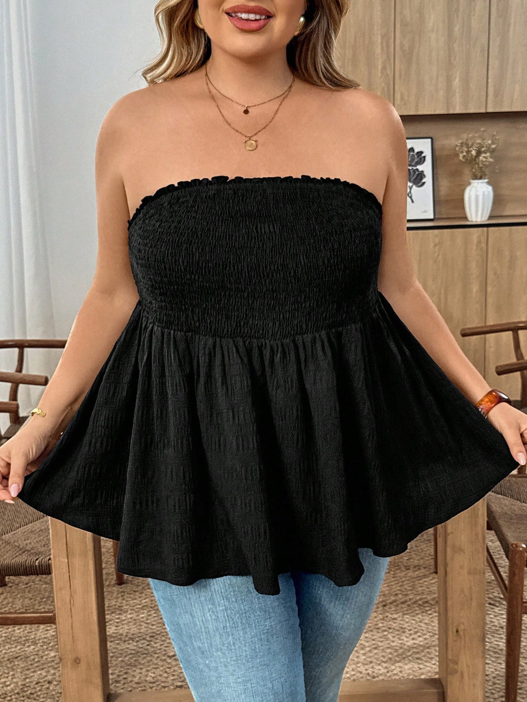 Top SHEIN, negru