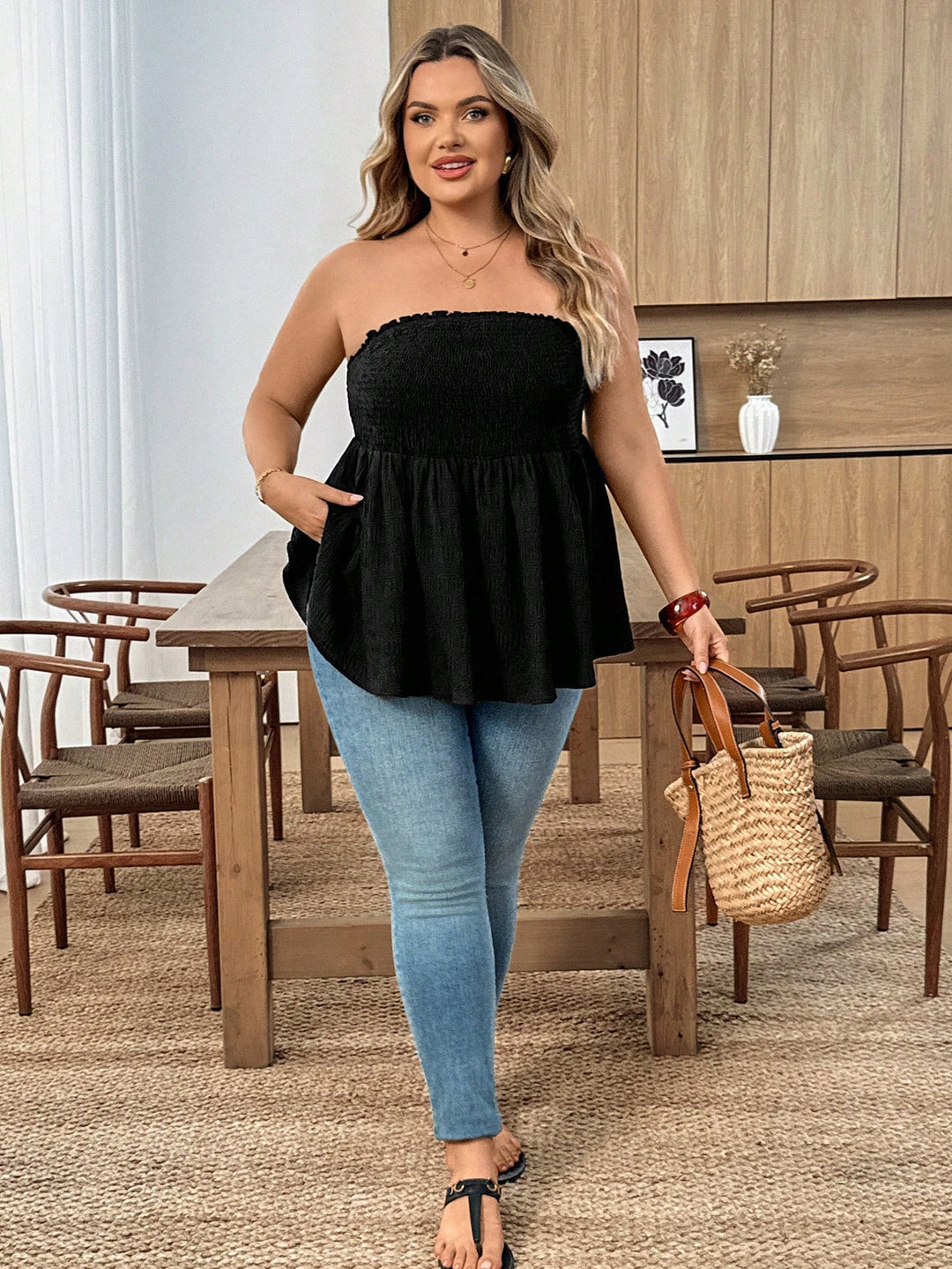 Top SHEIN, negru