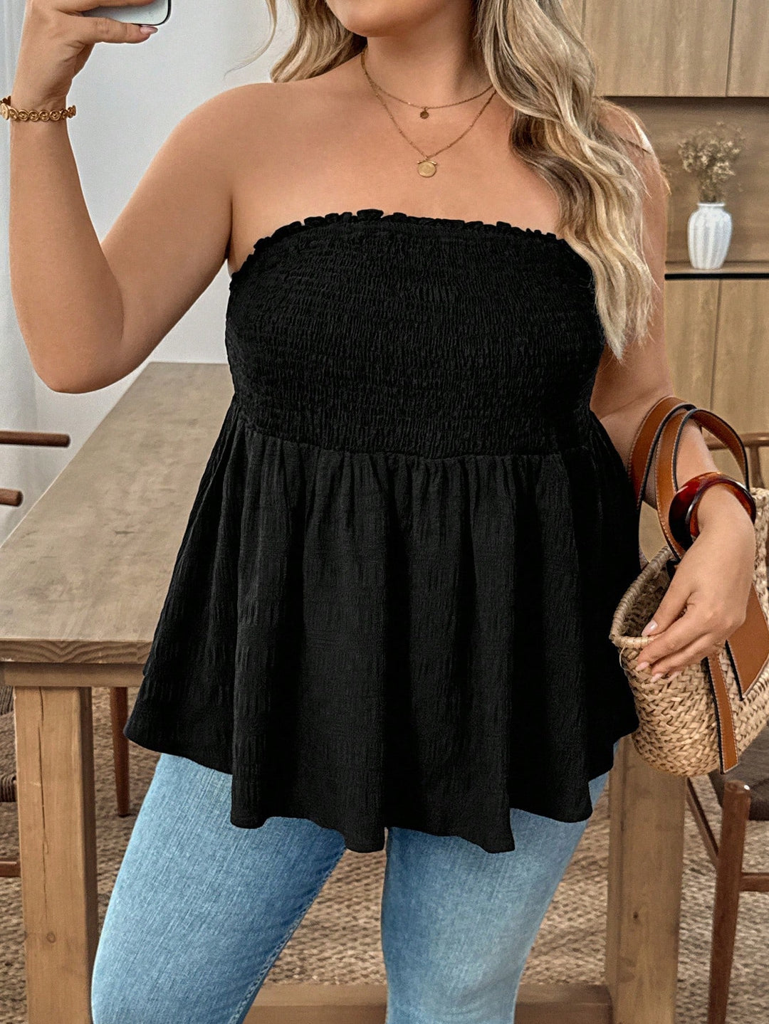Top SHEIN, negru