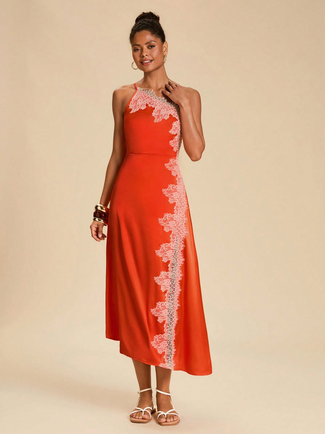 Rochie maxi SHEIN, portocaliu