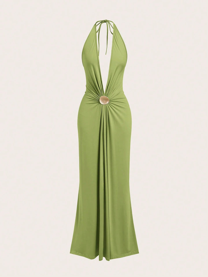 Rochie maxi SHEIN, verde