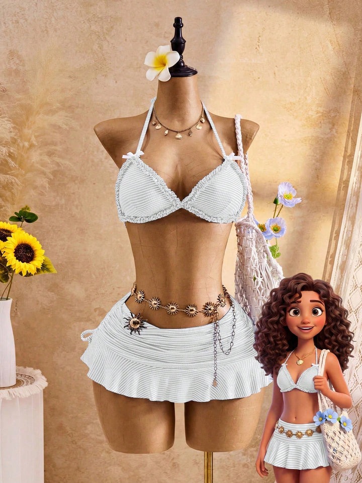 Set bikini SHEIN, alb