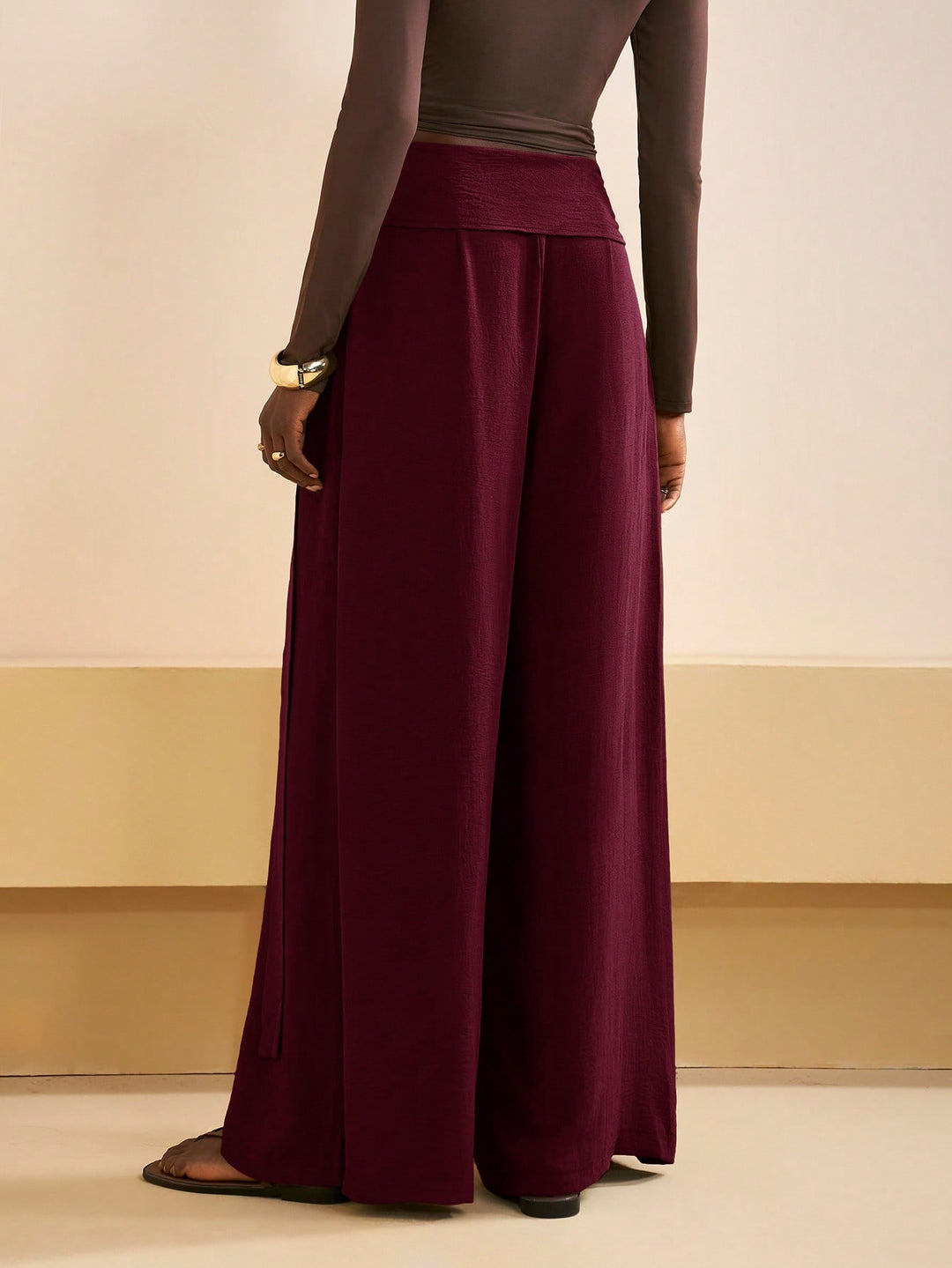Pantaloni SHEIN, vișiniu