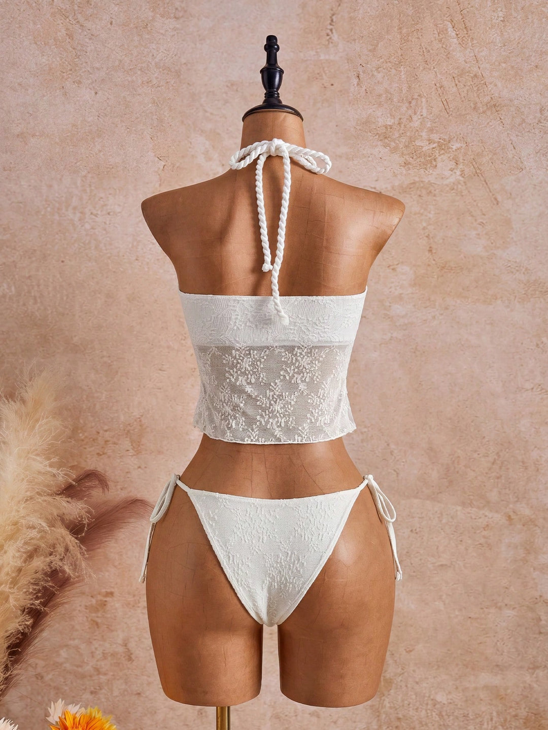 Costum de baie SHEIN, alb