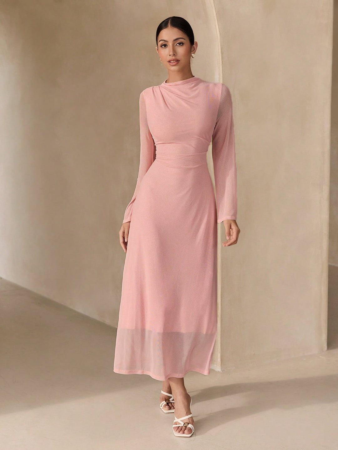 Rochie maxi SHEIN, roz
