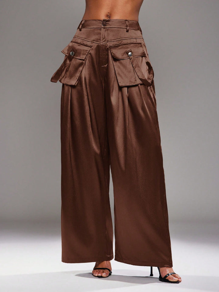 Pantaloni SHEIN, maro
