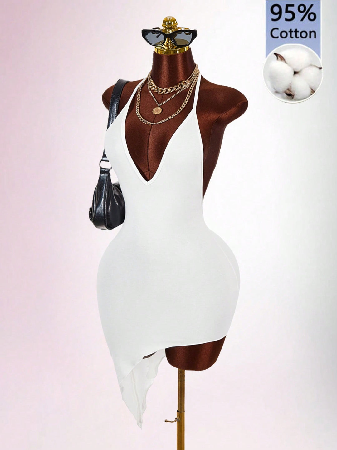 Rochie midi SHEIN, alb