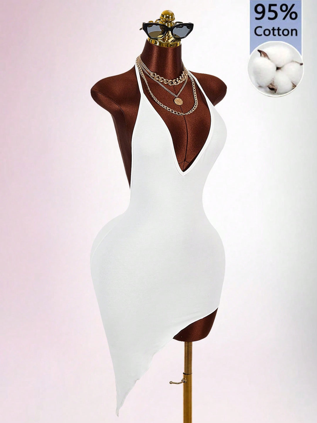 Rochie midi SHEIN, alb