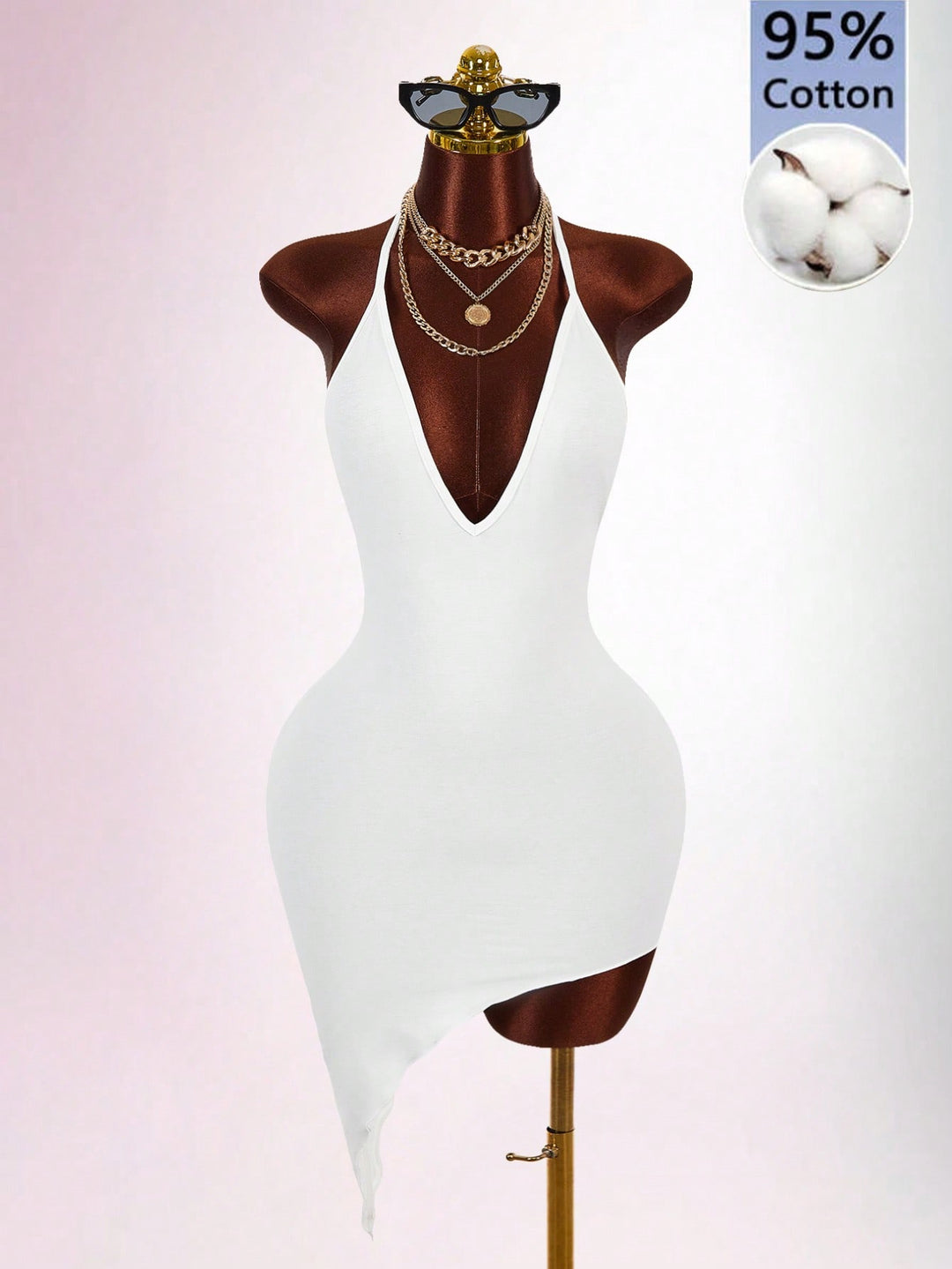 Rochie midi SHEIN, alb