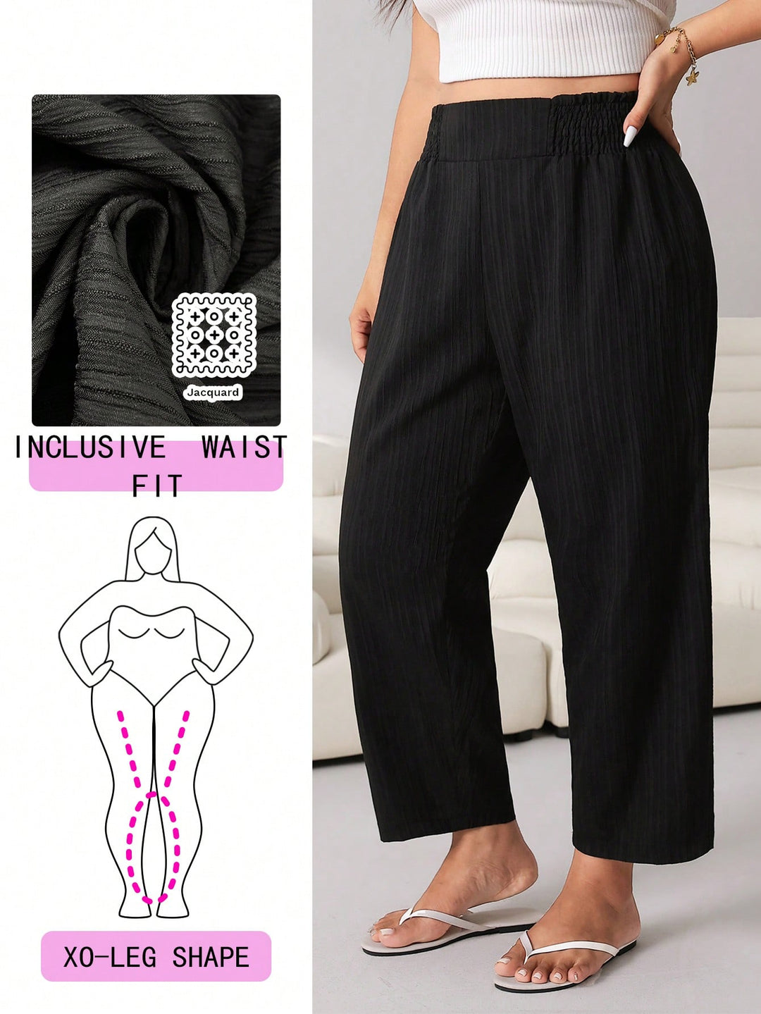 Pantaloni SHEIN, negru