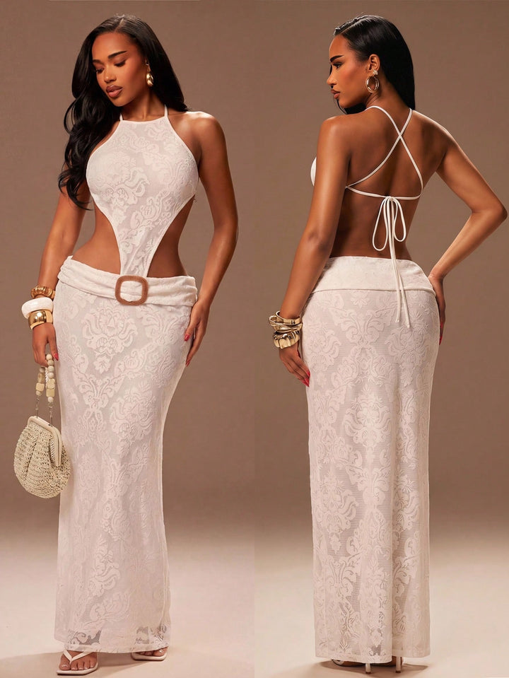 Rochie maxi SHEIN, alb