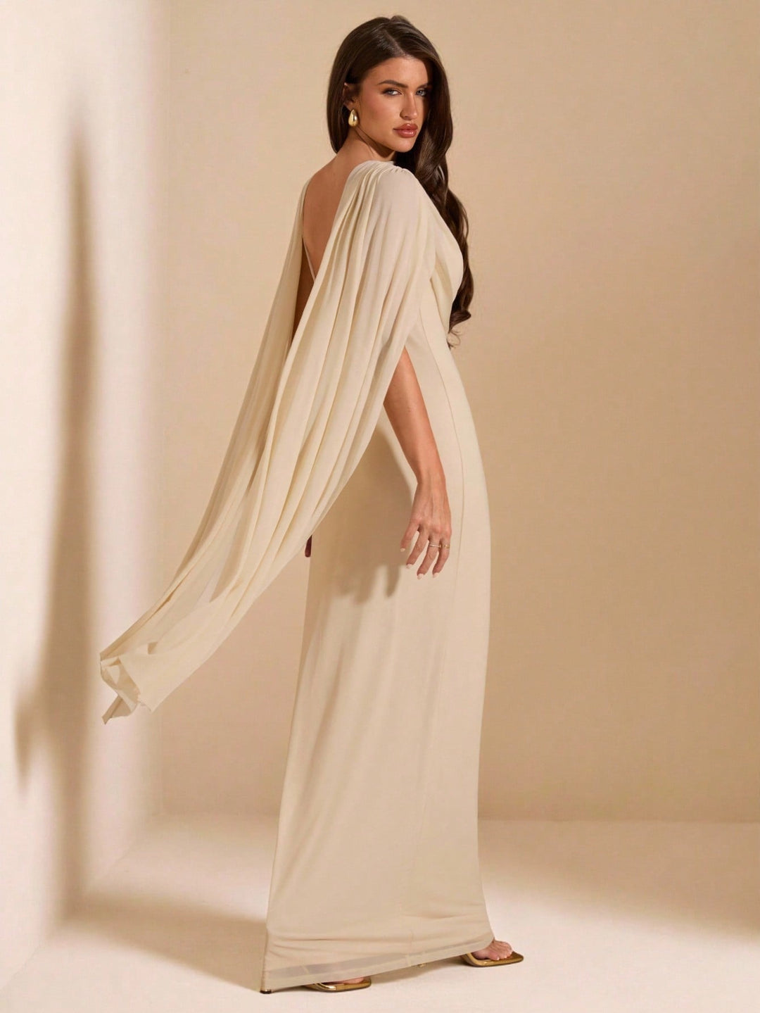 Rochie maxi SHEIN, bej