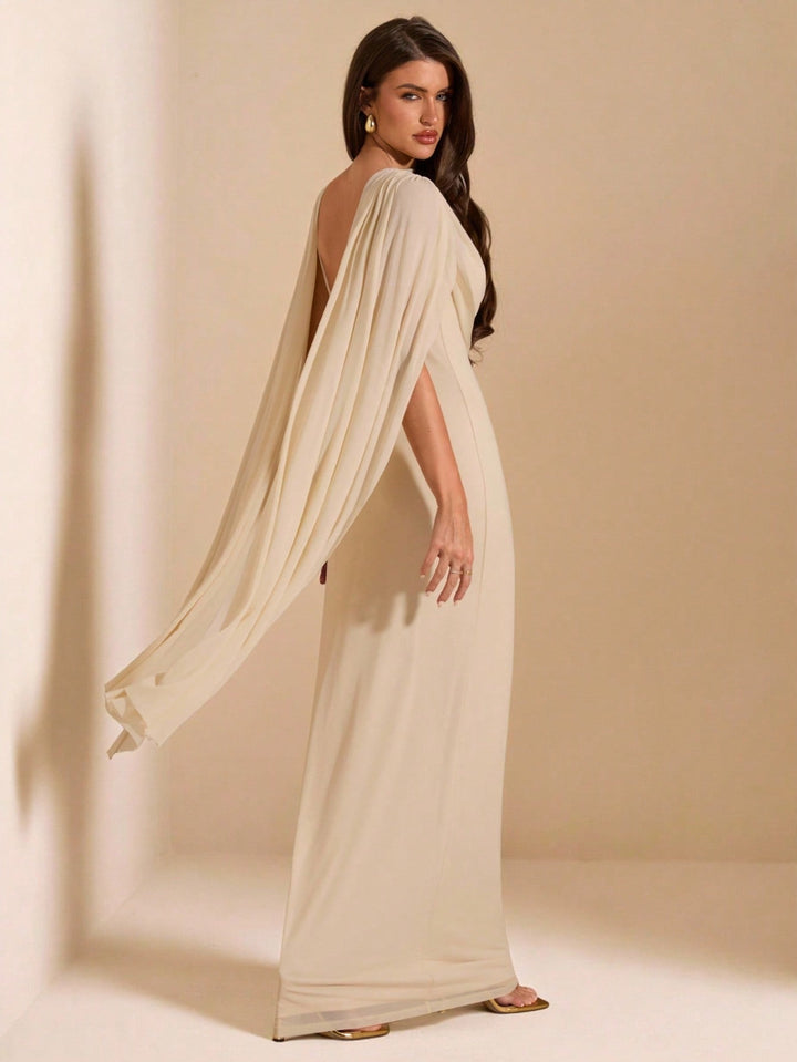 Rochie maxi SHEIN, bej