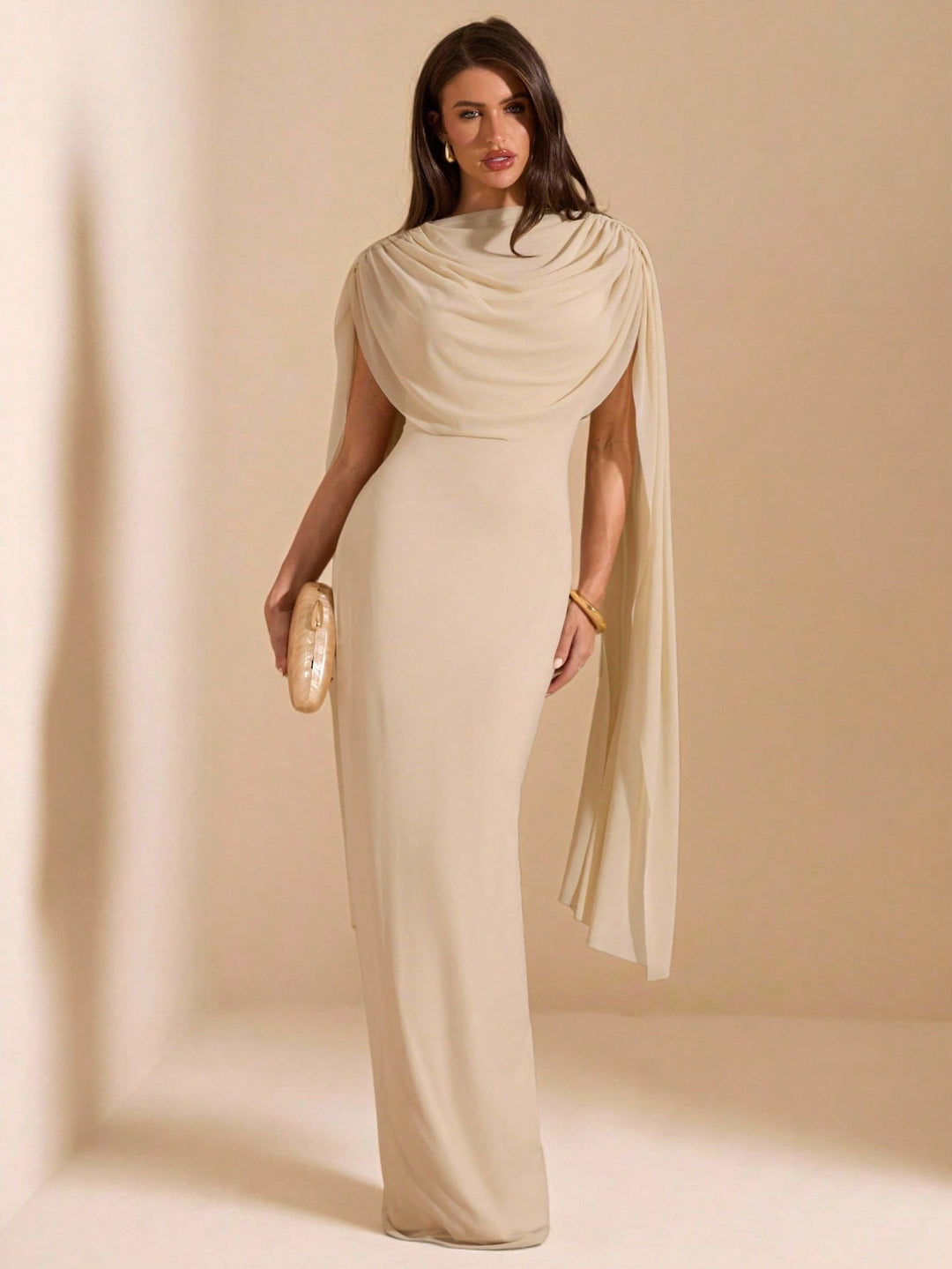 Rochie maxi SHEIN, bej