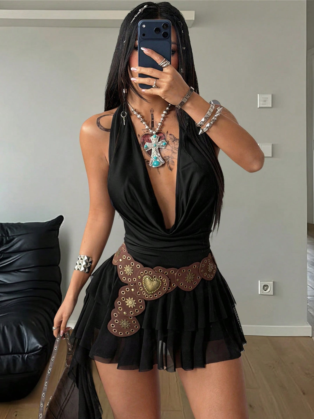 Rochie scurtă SHEIN, negru