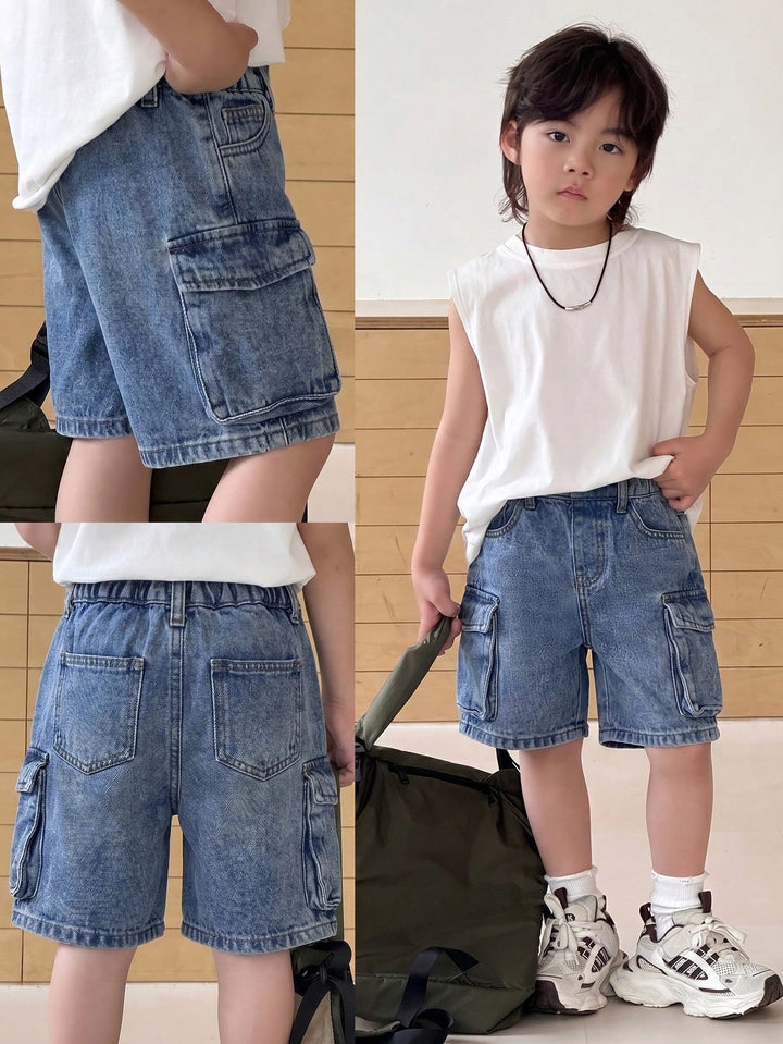 Pantaloni scurți SHEIN, albastru