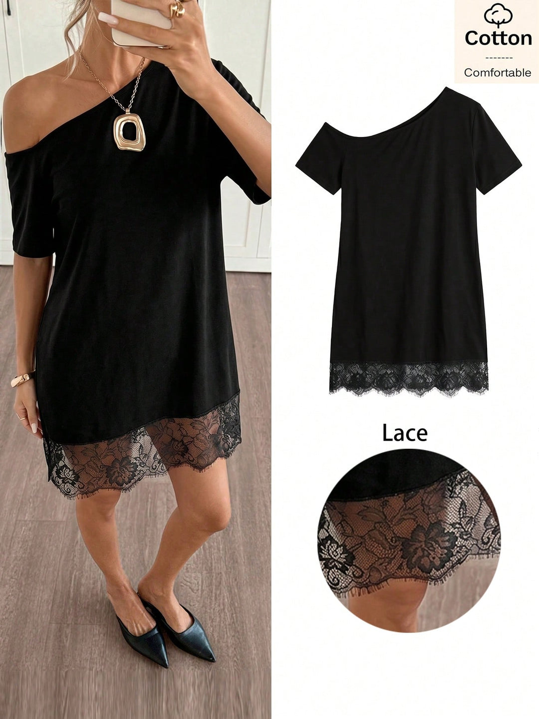 Rochie mini SHEIN, negru