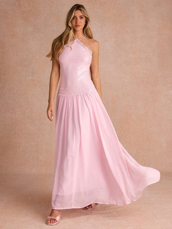 Rochie maxi SHEIN, roz