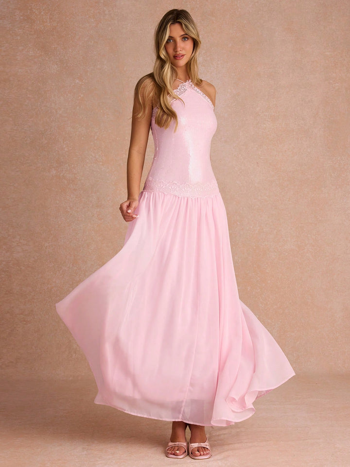 Rochie maxi SHEIN, roz