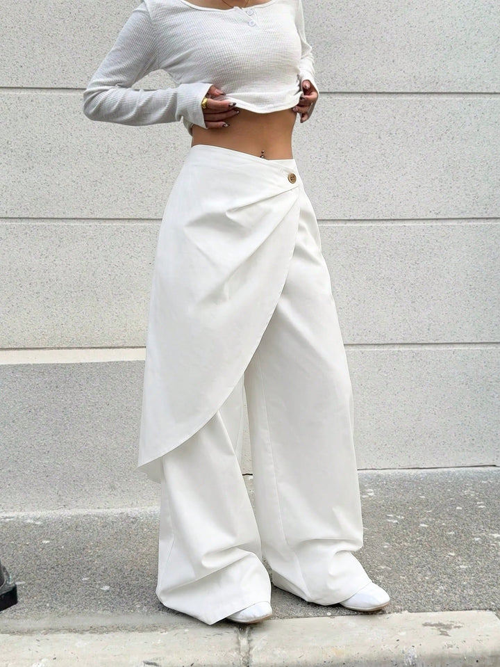 Pantaloni SHEIN, alb