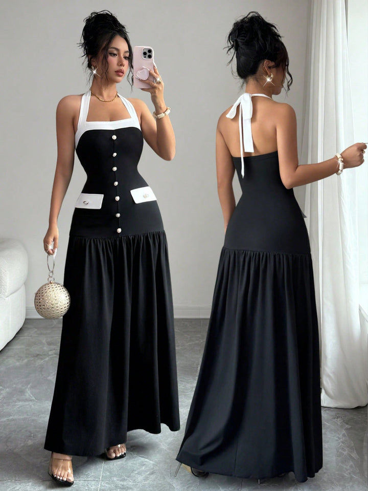 Rochie maxi SHEIN, negru