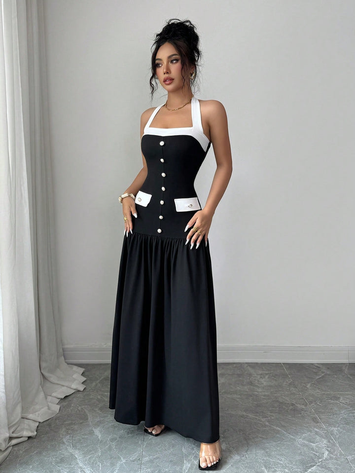 Rochie maxi SHEIN, negru