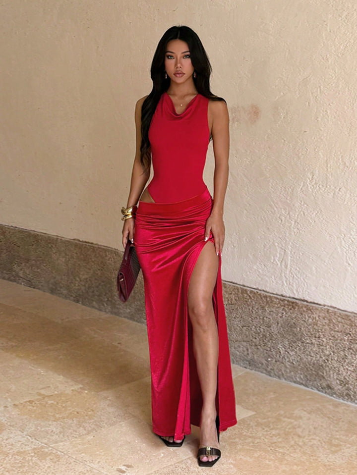 Rochie maxi SHEIN, roșu