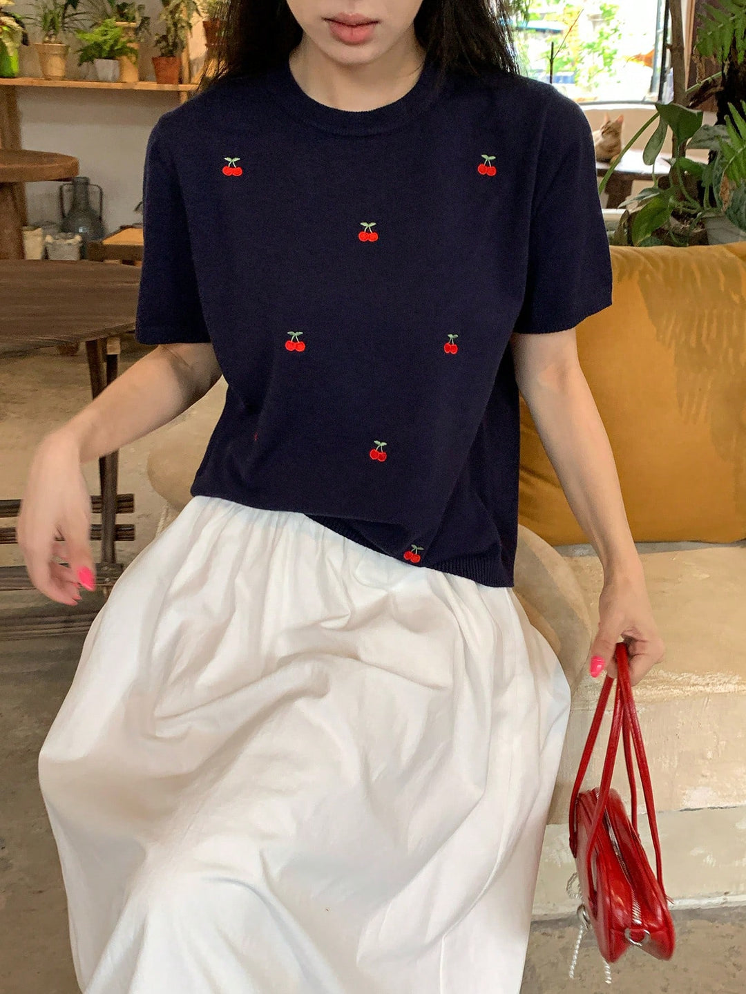 Bluza tricotată SHEIN, portocaliu