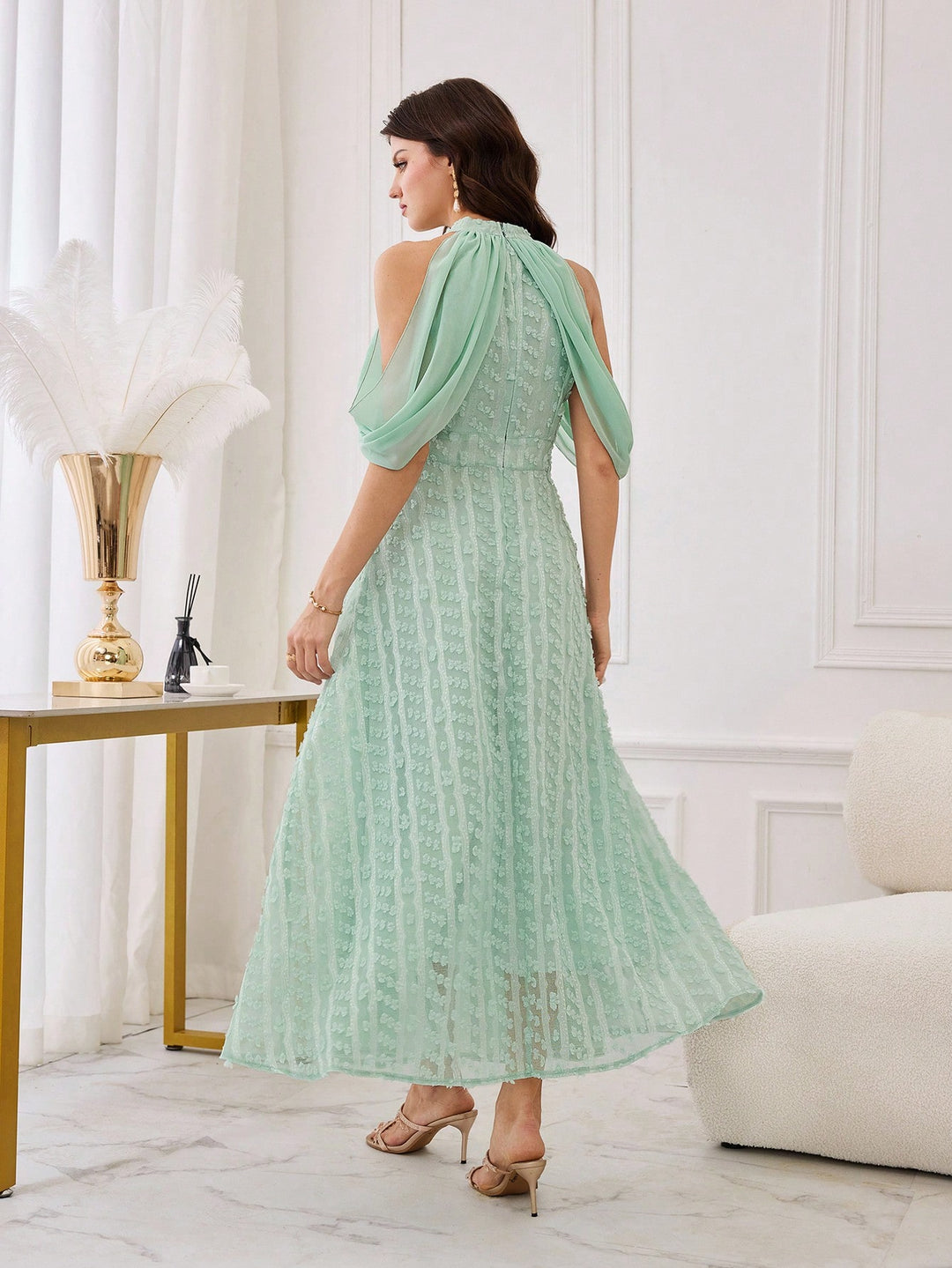 Rochie maxi SHEIN, verde