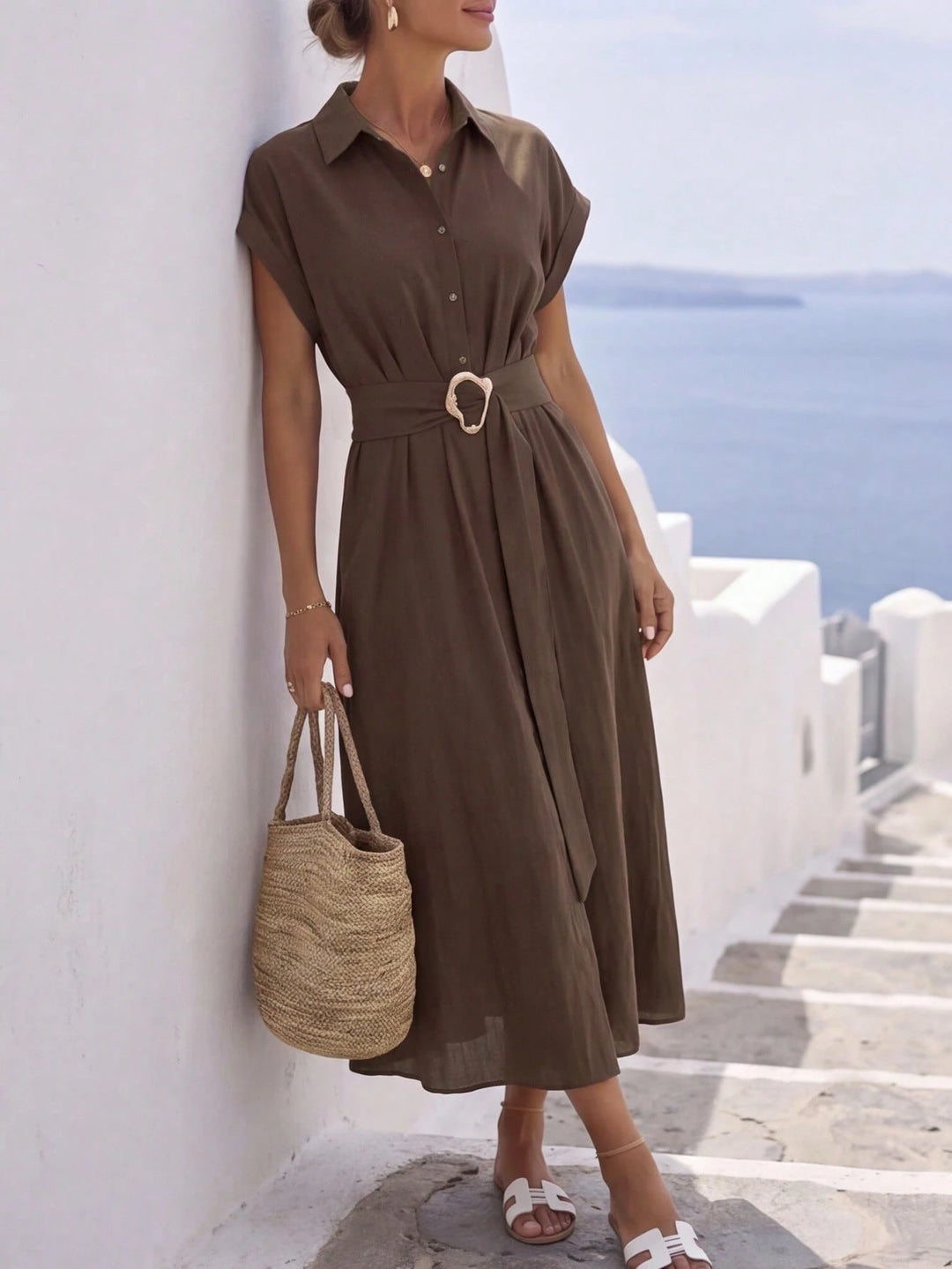 Rochie maxi SHEIN, maro