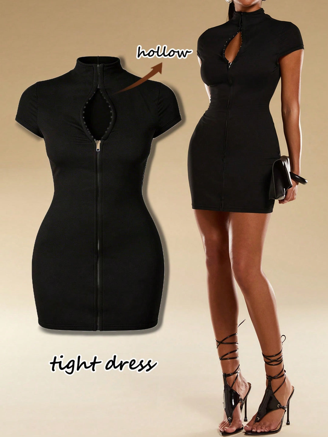 Rochie mini SHEIN, negru