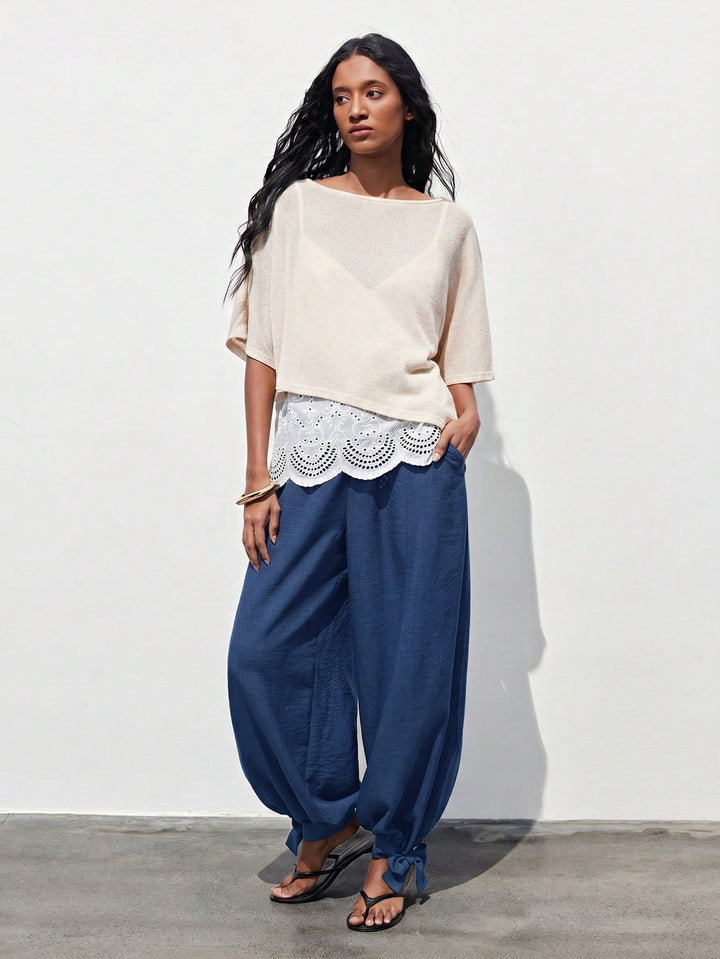 Pantaloni SHEIN, albastru