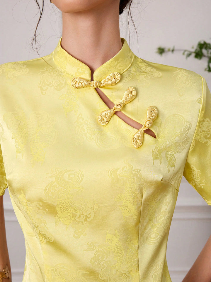Top SHEIN, galben