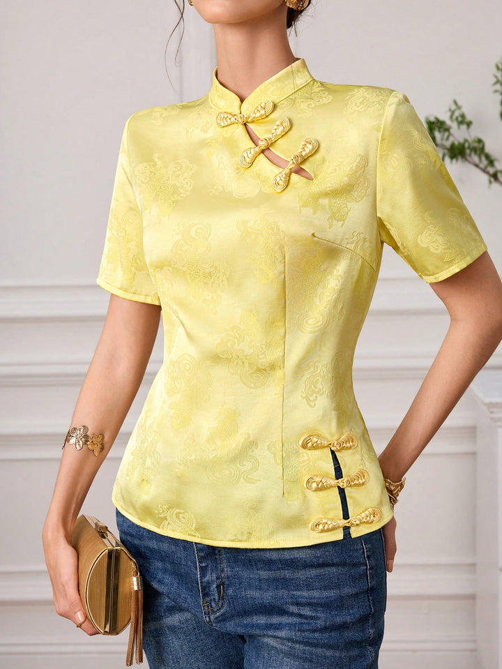 Top SHEIN, galben