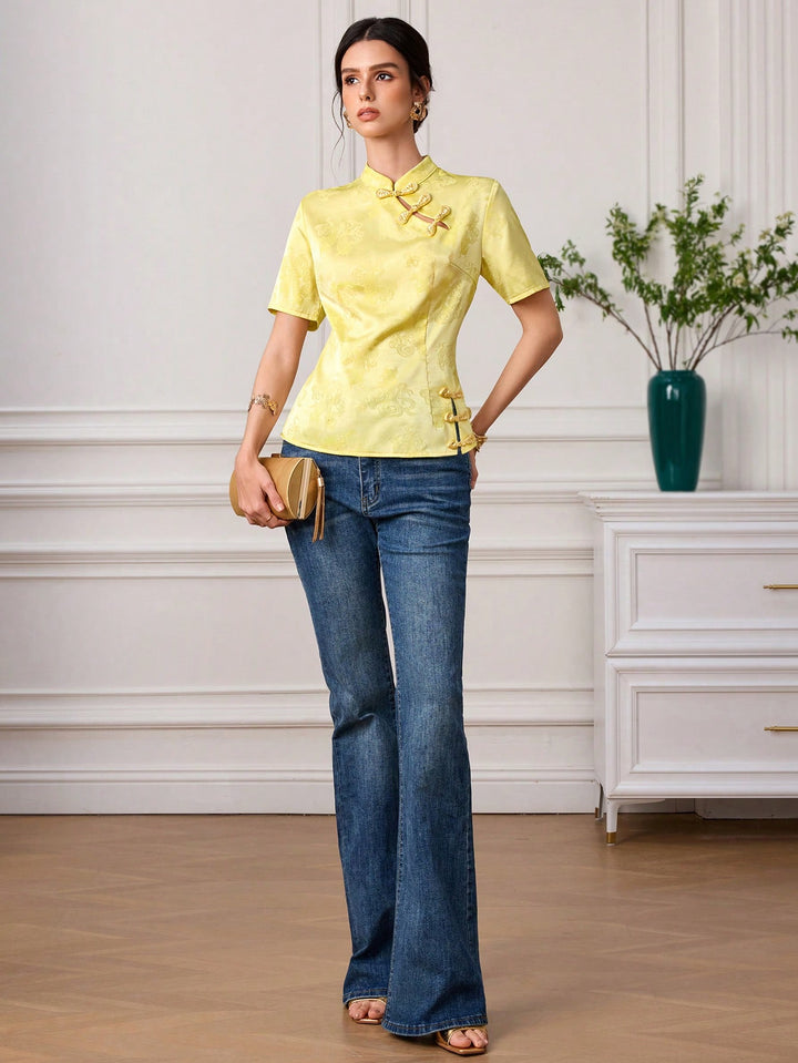 Top SHEIN, galben