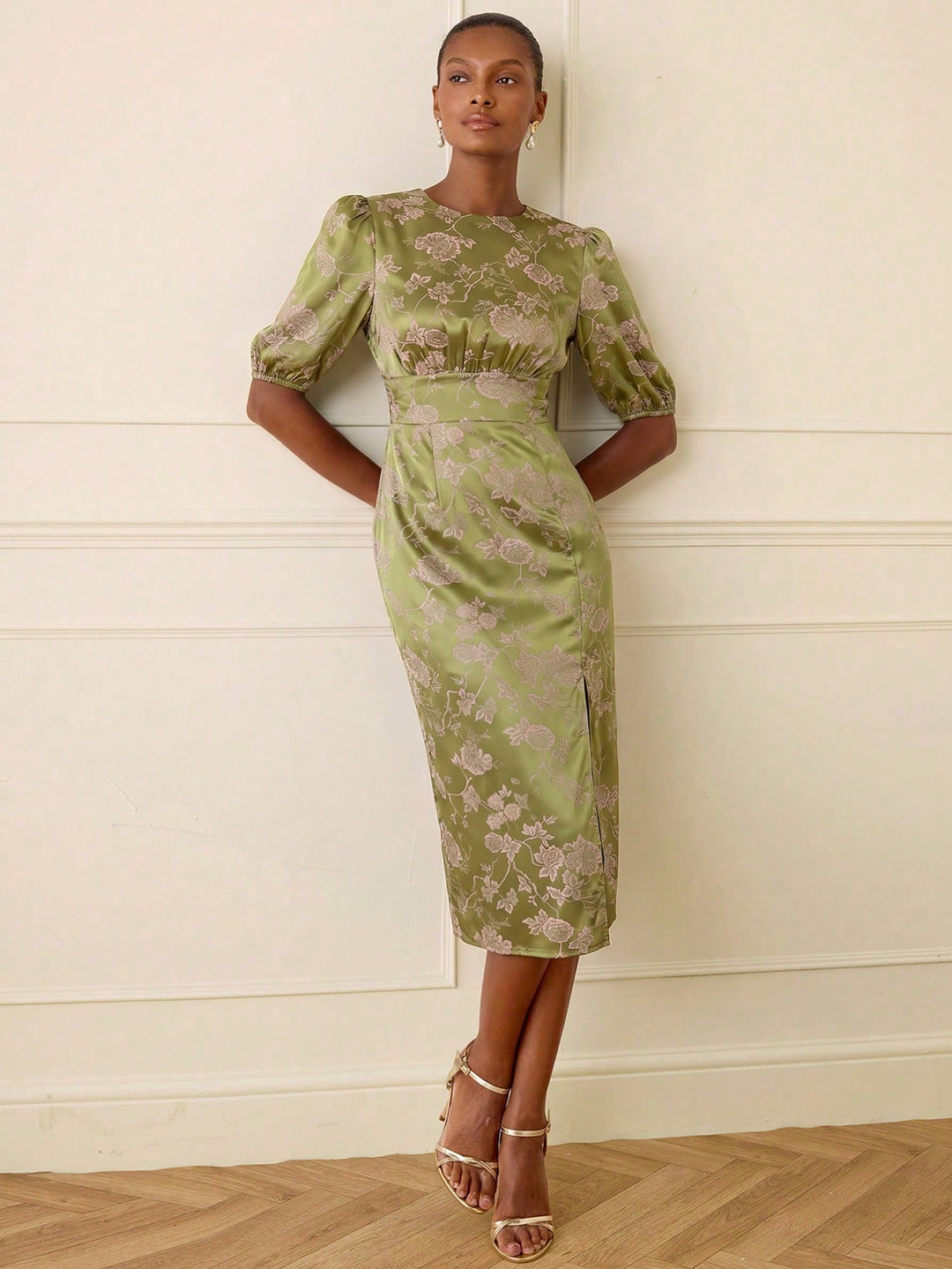 Rochie midi SHEIN, galben