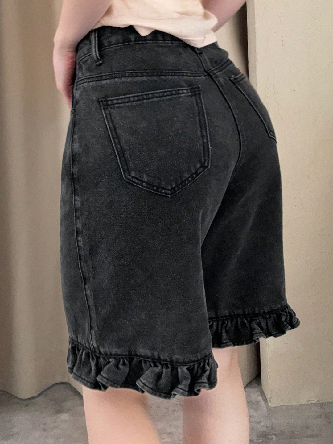 Pantaloni scurți SHEIN, negru