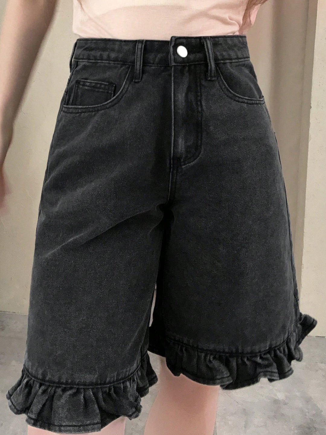 Pantaloni scurți SHEIN, negru