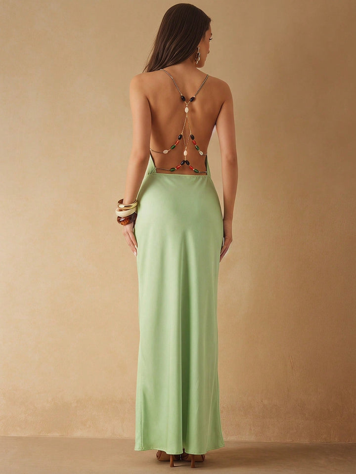 Rochie maxi SHEIN, kaki